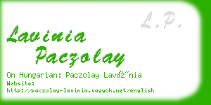 lavinia paczolay business card